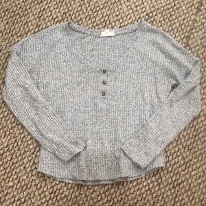 Slightly cropped grey sweater